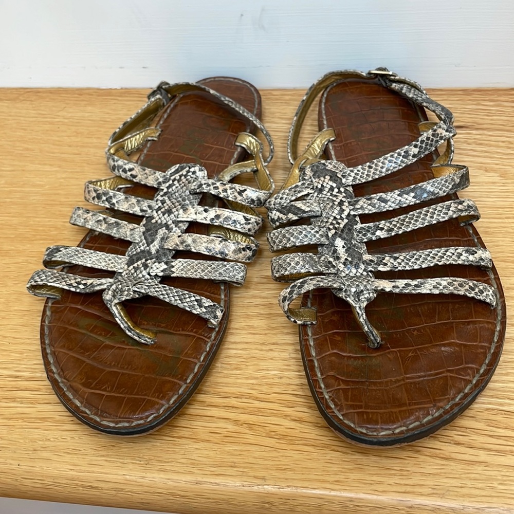 Sam Edelman Faux Snakeskin Gladiator Sandals